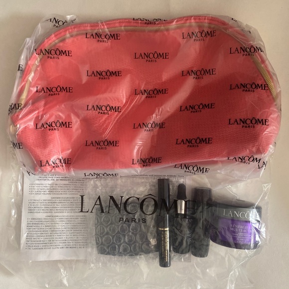 LANCOME 6pc Makeup Renergie Lift Skincare Eyeshadow Mascara $143 NIP